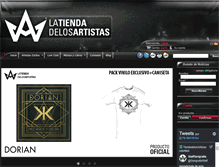 Tablet Screenshot of latiendadelosartistas.com